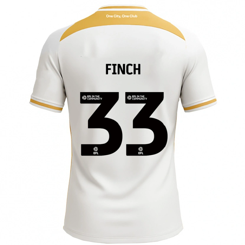 Danxen Pánské Tom Finch #33 Bílá Zlatá Domů Hráčské Dresy 2025/26 Dres