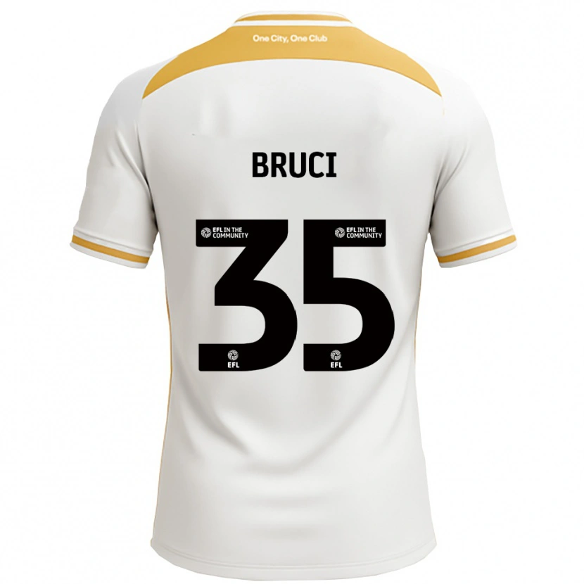 Danxen Pánské Izabella Bruci #35 Bílá Zlatá Domů Hráčské Dresy 2025/26 Dres
