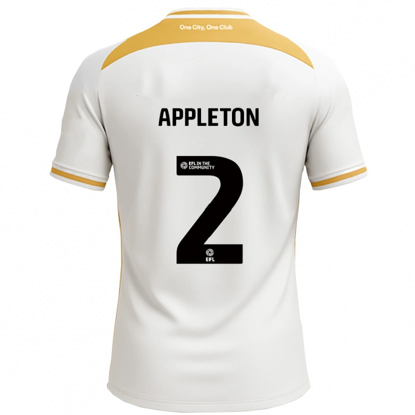 Danxen Pánské Tara Appleton #2 Bílá Zlatá Domů Hráčské Dresy 2025/26 Dres