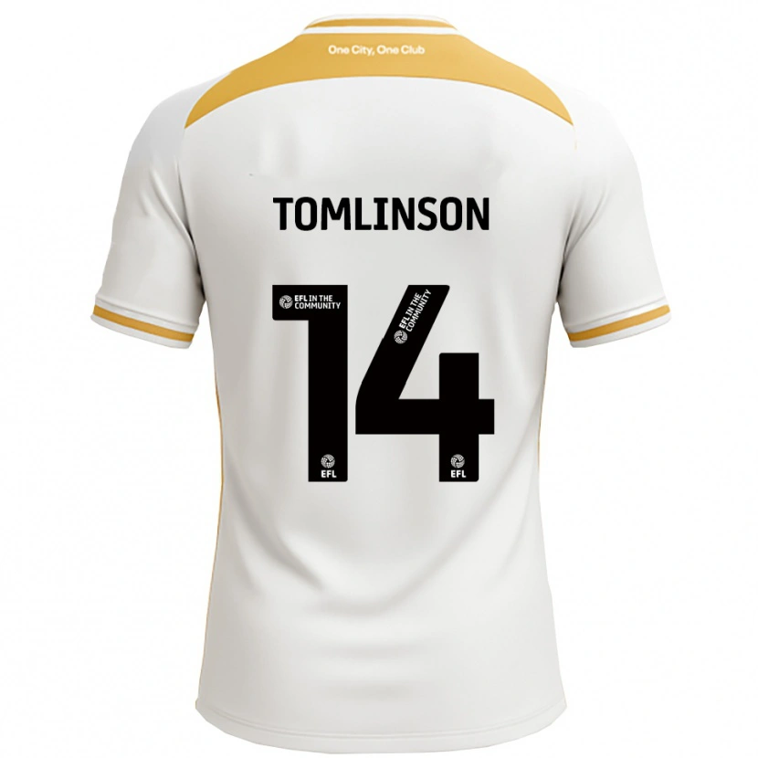 Danxen Pánské Joe Tomlinson #14 Bílá Zlatá Domů Hráčské Dresy 2025/26 Dres