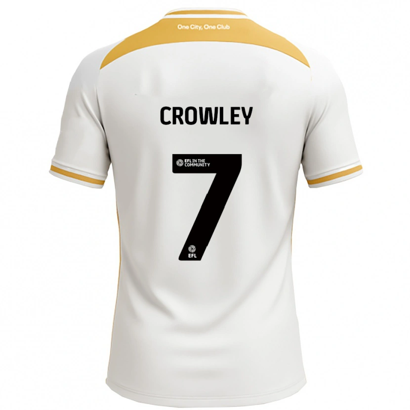 Danxen Pánské Dan Crowley #7 Bílá Zlatá Domů Hráčské Dresy 2025/26 Dres