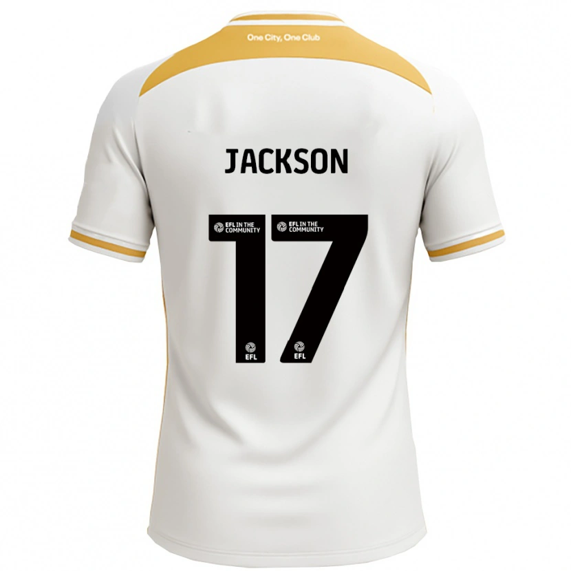 Danxen Pánské Cayleigh Jackson #17 Bílá Zlatá Domů Hráčské Dresy 2025/26 Dres
