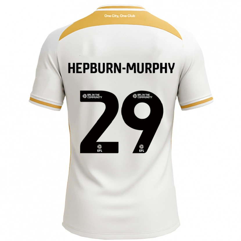 Danxen Pánské Rushian Hepburn-Murphy #29 Bílá Zlatá Domů Hráčské Dresy 2025/26 Dres