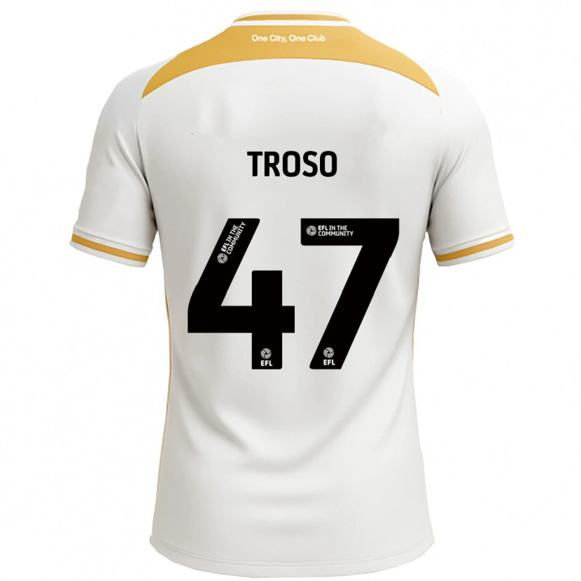 Danxen Pánské Simone Troso #47 Bílá Zlatá Domů Hráčské Dresy 2025/26 Dres