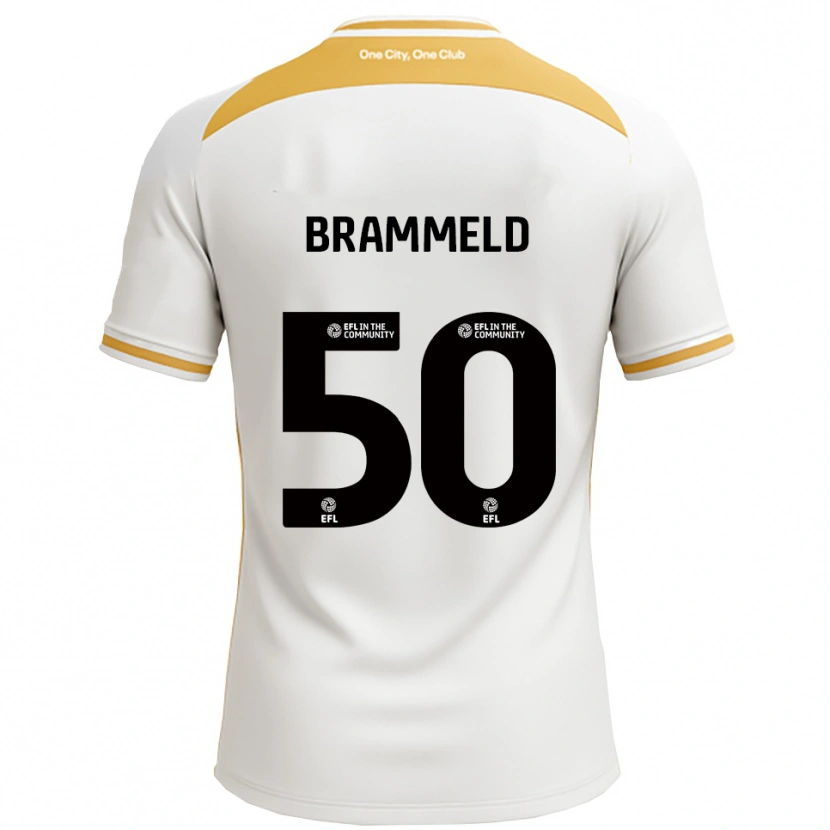 Danxen Pánské Michael Brammeld #50 Bílá Zlatá Domů Hráčské Dresy 2025/26 Dres