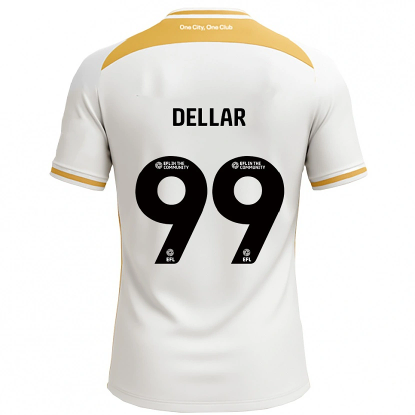 Danxen Pánské Megan Dellar #99 Bílá Zlatá Domů Hráčské Dresy 2025/26 Dres