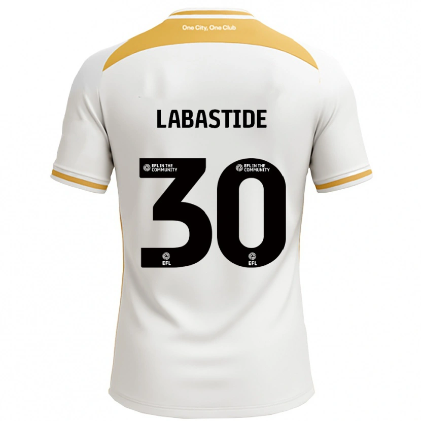 Danxen Pánské Zara Labastide #30 Bílá Zlatá Domů Hráčské Dresy 2025/26 Dres