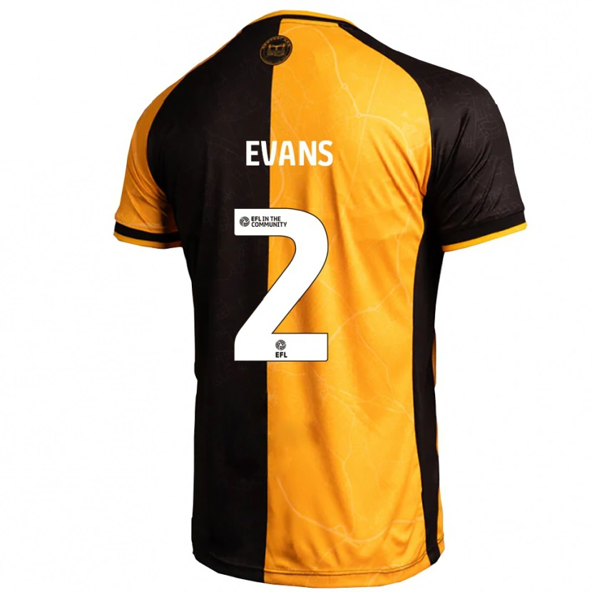 Danxen Pánské Cameron Evans #2 Žlutá Černá Domů Hráčské Dresy 2025/26 Dres