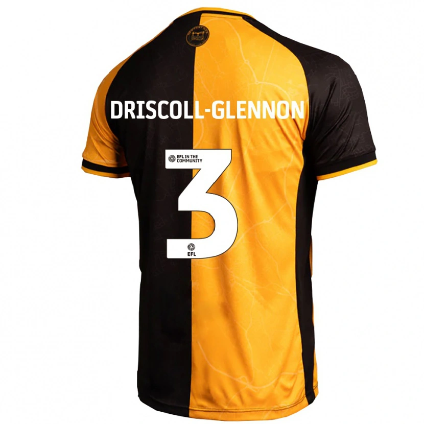 Danxen Pánské Anthony Driscoll-Glennon #3 Žlutá Černá Domů Hráčské Dresy 2025/26 Dres