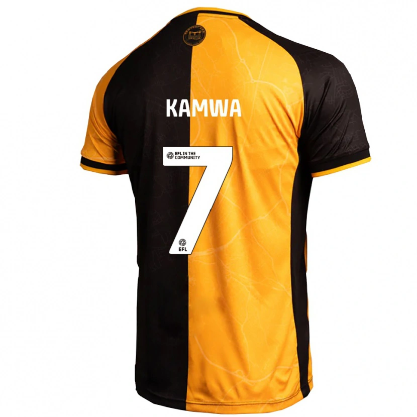 Danxen Pánské Bobby Kamwa #7 Žlutá Černá Domů Hráčské Dresy 2025/26 Dres