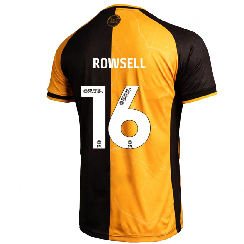 Danxen Pánské Declan Rowsell #16 Žlutá Černá Domů Hráčské Dresy 2025/26 Dres