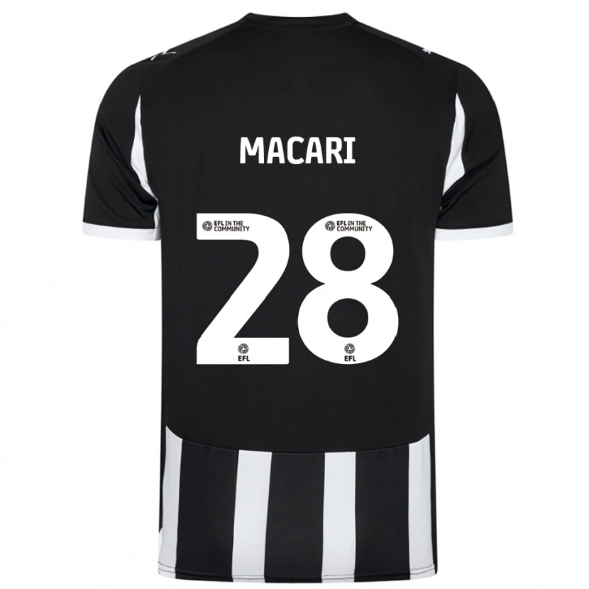 Danxen Pánské Lewis Macari #28 Černá Bílá Domů Hráčské Dresy 2025/26 Dres