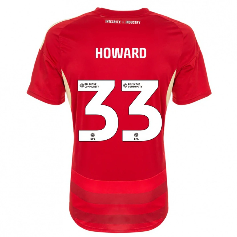 Danxen Pánské Mark Howard #33 Červená Bílá Domů Hráčské Dresy 2025/26 Dres