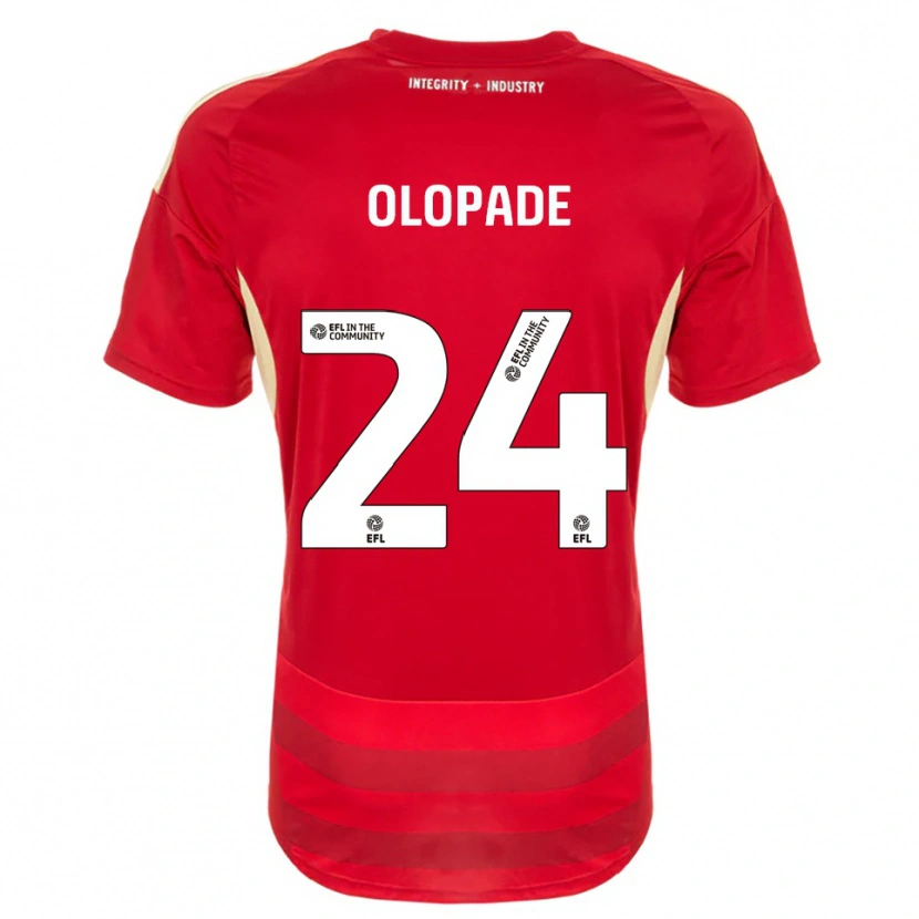 Danxen Pánské Tosin Olopade #24 Červená Bílá Domů Hráčské Dresy 2025/26 Dres