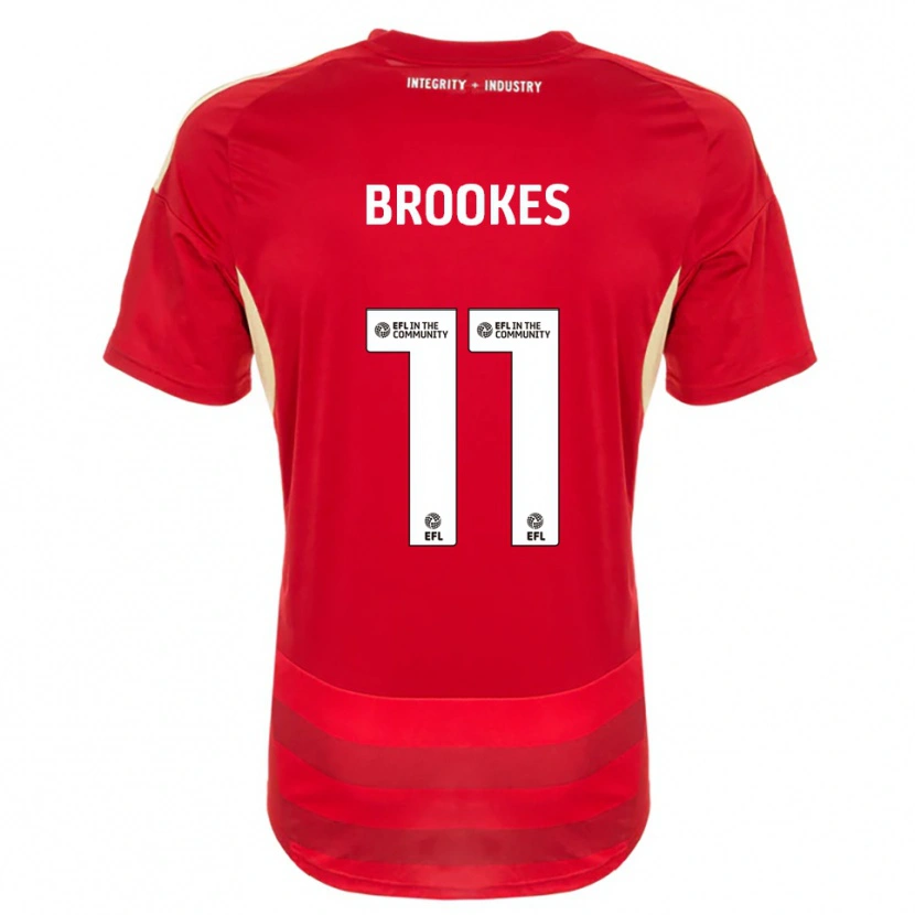 Danxen Pánské Evie Brookes #11 Červená Bílá Domů Hráčské Dresy 2025/26 Dres
