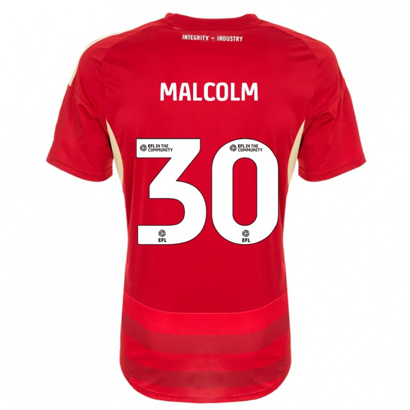 Danxen Pánské Kyrell Malcolm #30 Červená Bílá Domů Hráčské Dresy 2025/26 Dres