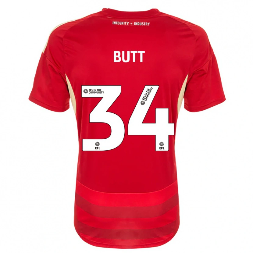 Danxen Pánské Ruben Butt #34 Červená Bílá Domů Hráčské Dresy 2025/26 Dres