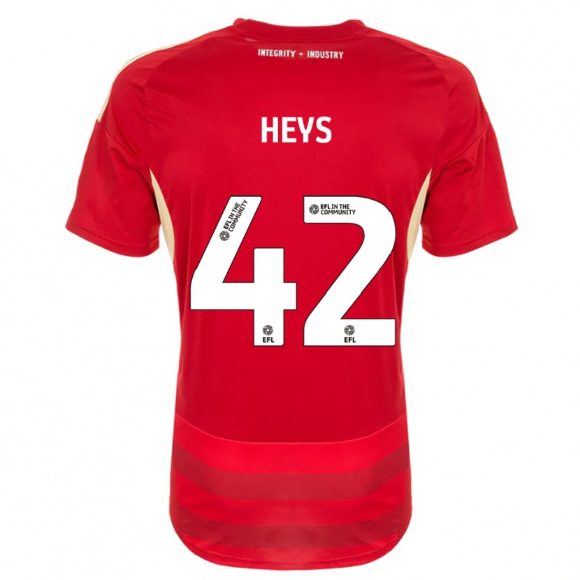 Danxen Pánské Marshall Heys #42 Červená Bílá Domů Hráčské Dresy 2025/26 Dres