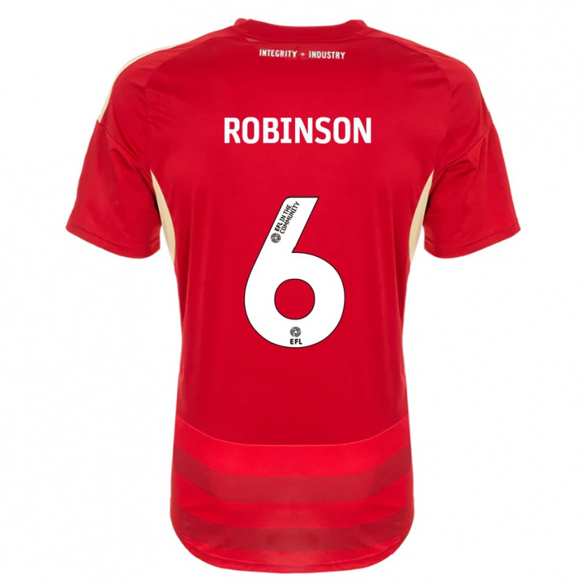Danxen Pánské Lily Robinson #6 Červená Bílá Domů Hráčské Dresy 2025/26 Dres