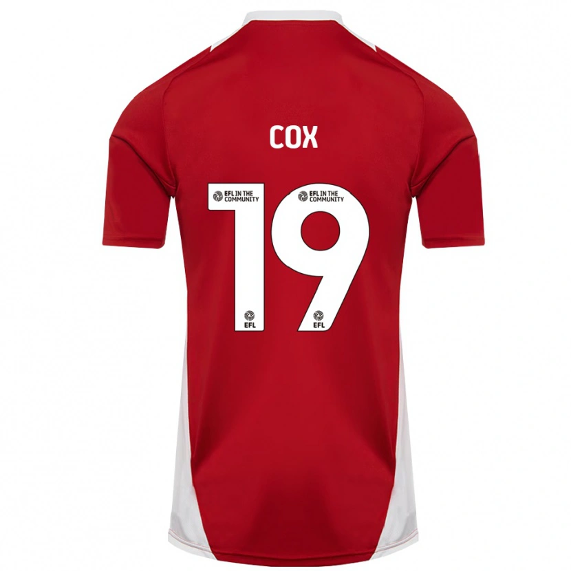 Danxen Pánské Hannah Cox #19 Červená Bílá Zlatá Domů Hráčské Dresy 2025/26 Dres