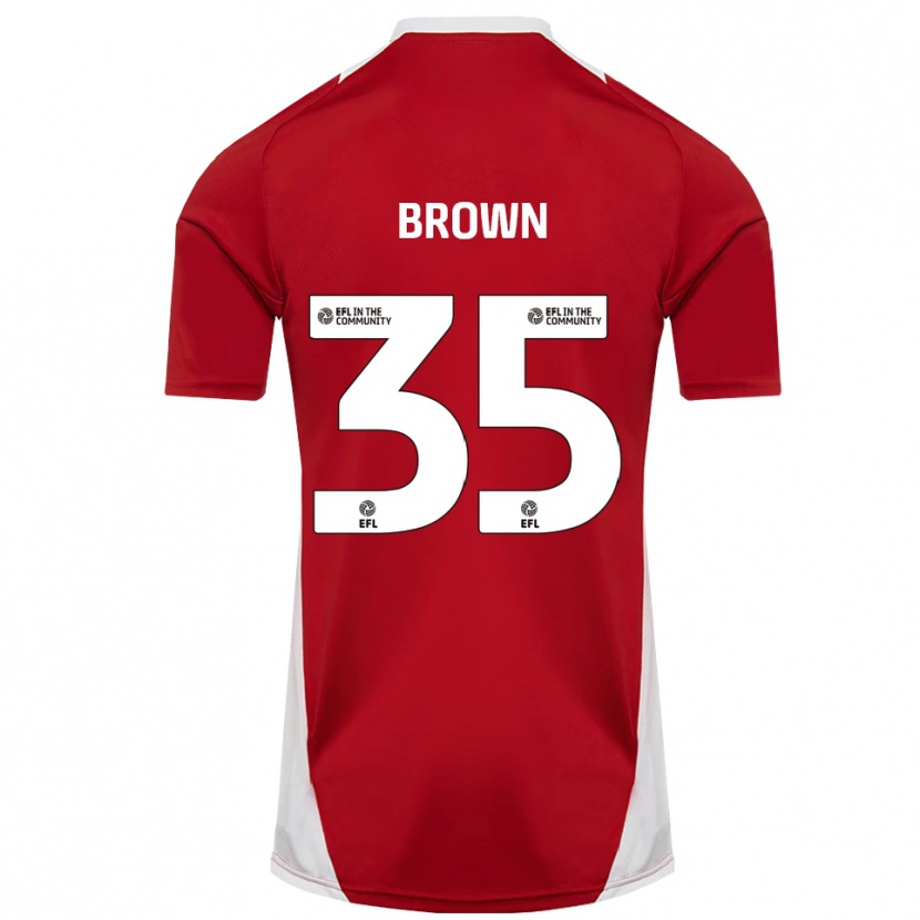 Danxen Pánské Jaxon Brown #35 Červená Bílá Zlatá Domů Hráčské Dresy 2025/26 Dres