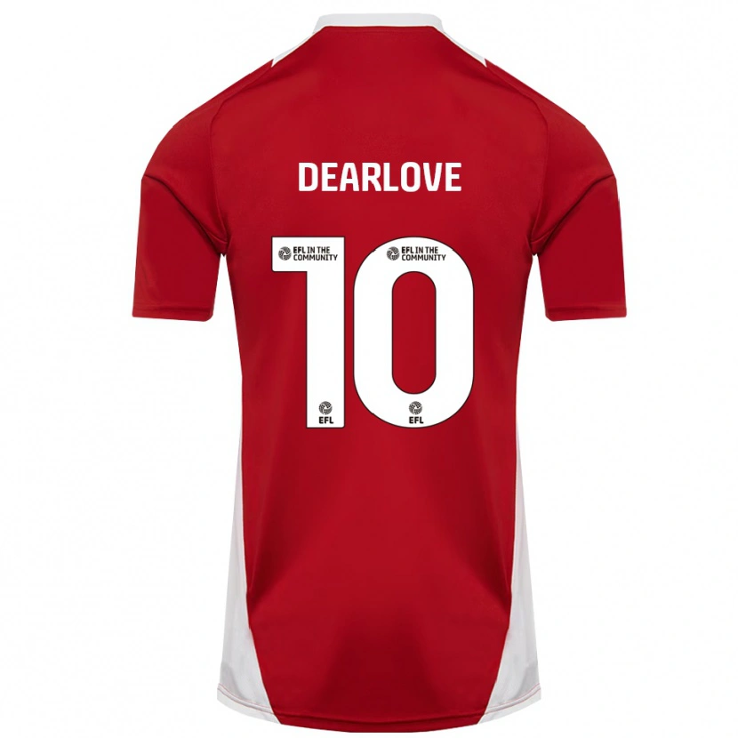 Danxen Pánské Poppy Dearlove #10 Červená Bílá Zlatá Domů Hráčské Dresy 2025/26 Dres