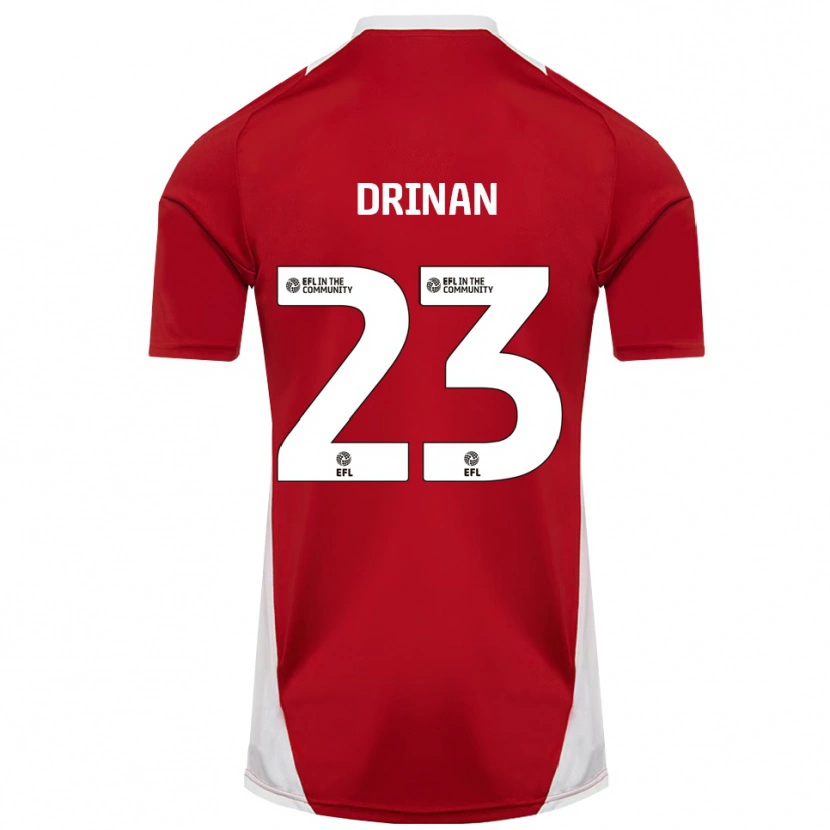 Danxen Pánské Aaron Drinan #23 Červená Bílá Zlatá Domů Hráčské Dresy 2025/26 Dres
