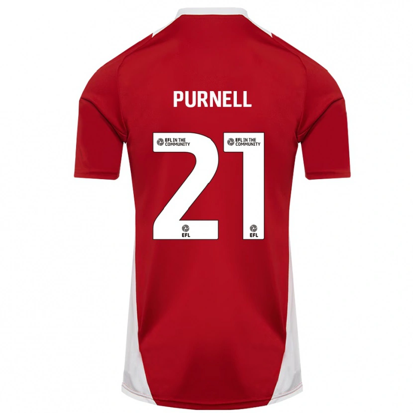 Danxen Pánské Grace Purnell #21 Červená Bílá Zlatá Domů Hráčské Dresy 2025/26 Dres