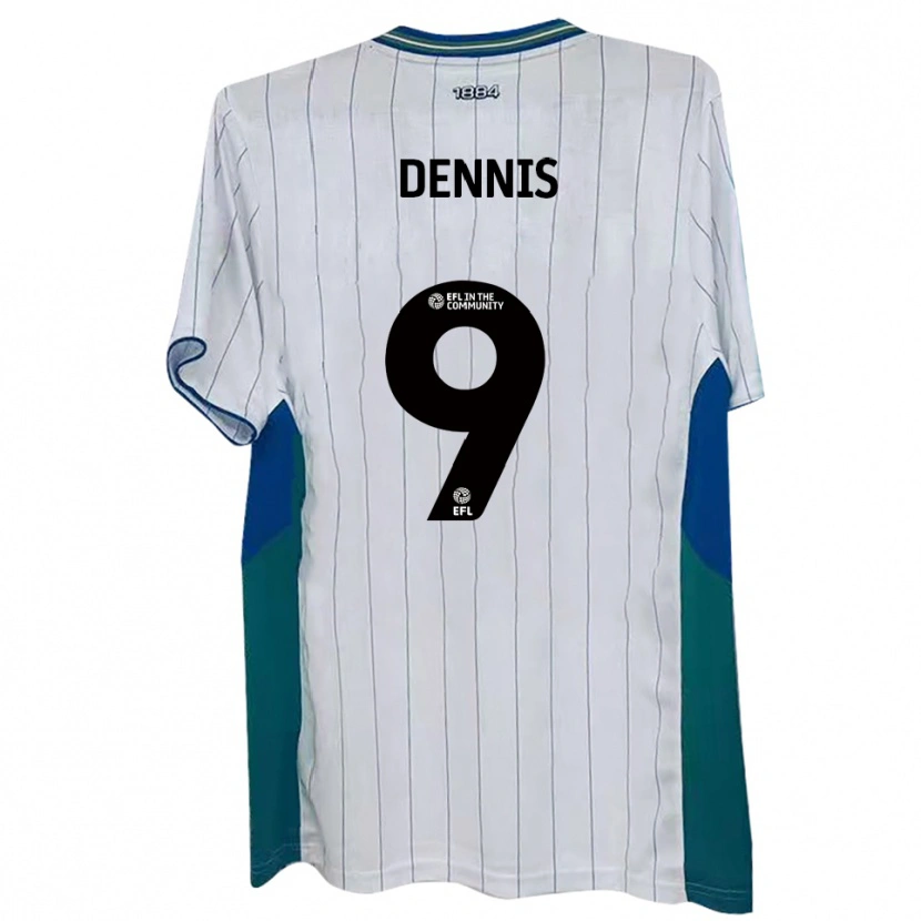 Danxen Pánské Kristian Dennis #9 Bílá Zelená Modrá Domů Hráčské Dresy 2025/26 Dres