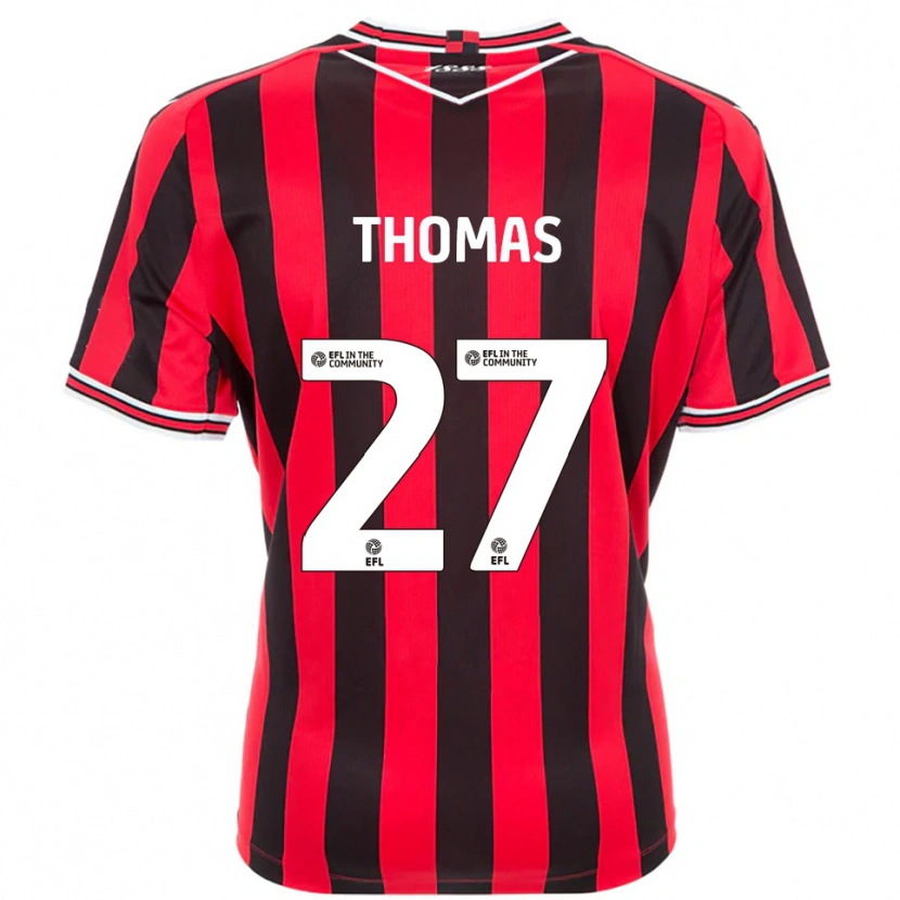 Danxen Pánské Dylan Thomas #27 Červená Černá Domů Hráčské Dresy 2025/26 Dres