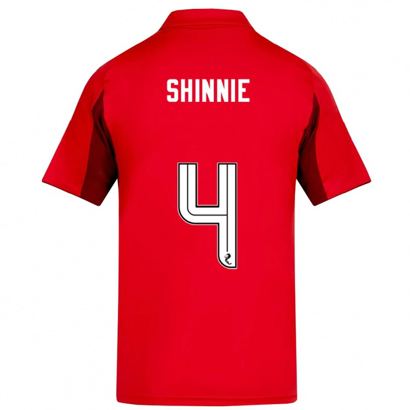 Danxen Pánské Graeme Shinnie #4 Červená Vínová Domů Hráčské Dresy 2025/26 Dres