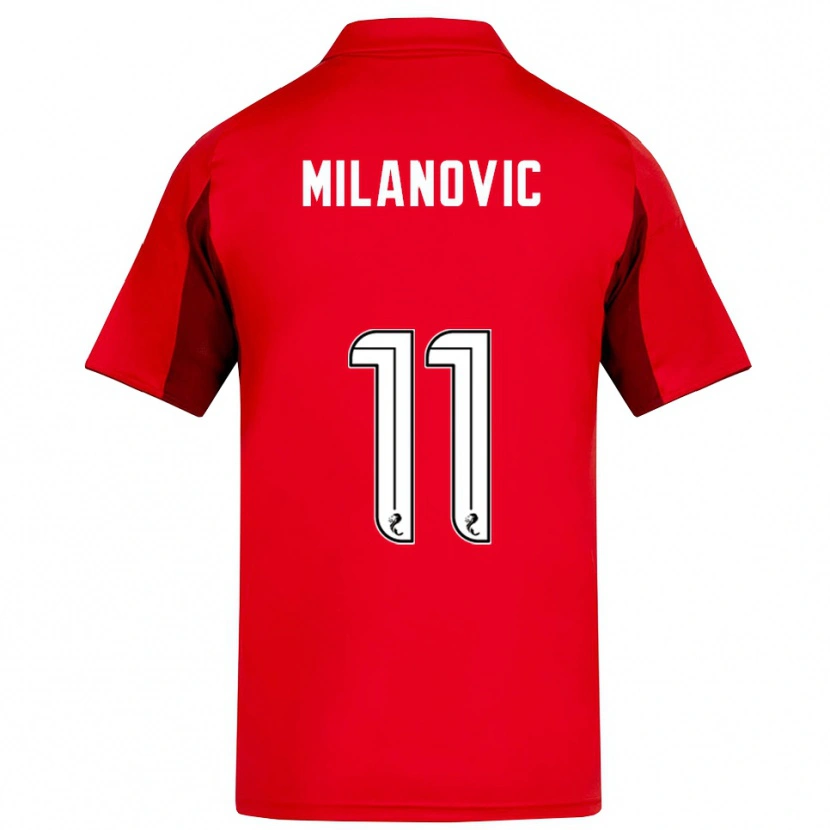 Danxen Pánské Nicolas Milanovic #11 Červená Vínová Domů Hráčské Dresy 2025/26 Dres