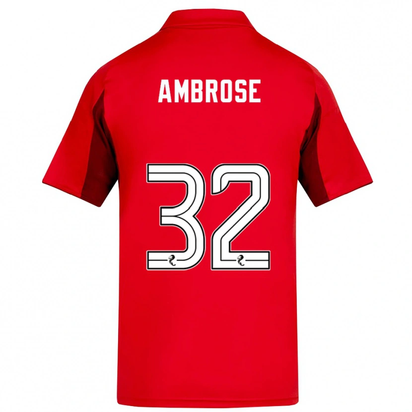 Danxen Pánské Peter Ambrose #32 Červená Vínová Domů Hráčské Dresy 2025/26 Dres