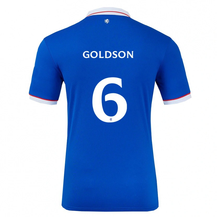 Danxen Pánské Connor Goldson #6 Modrá Bílá Domů Hráčské Dresy 2025/26 Dres