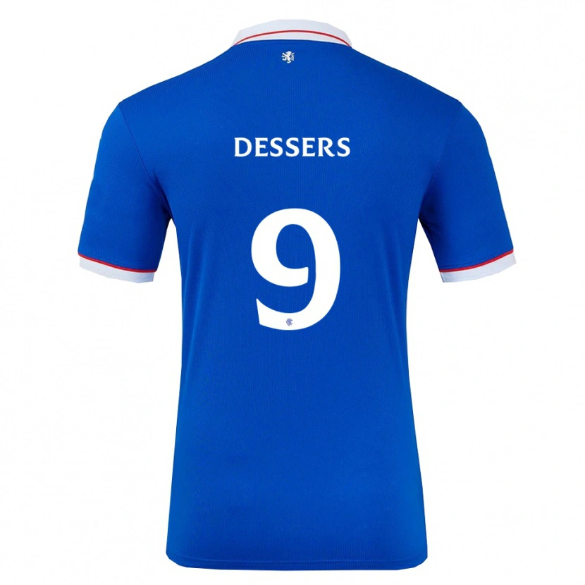 Danxen Pánské Cyriel Dessers #9 Modrá Bílá Domů Hráčské Dresy 2025/26 Dres