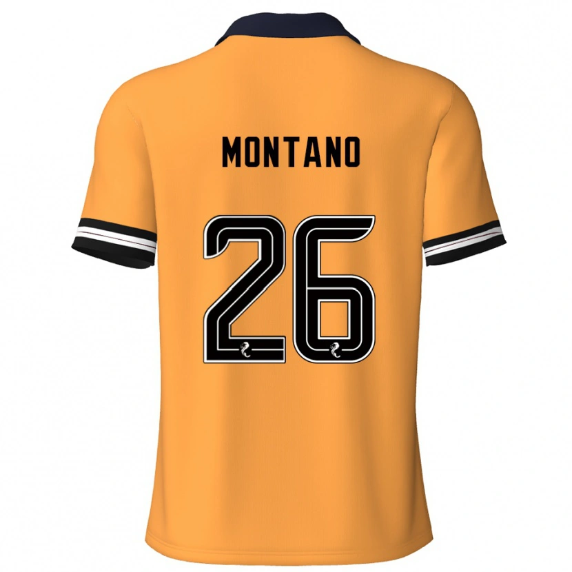 Danxen Pánské Cristian Montano #26 Žlutá Černá Domů Hráčské Dresy 2025/26 Dres