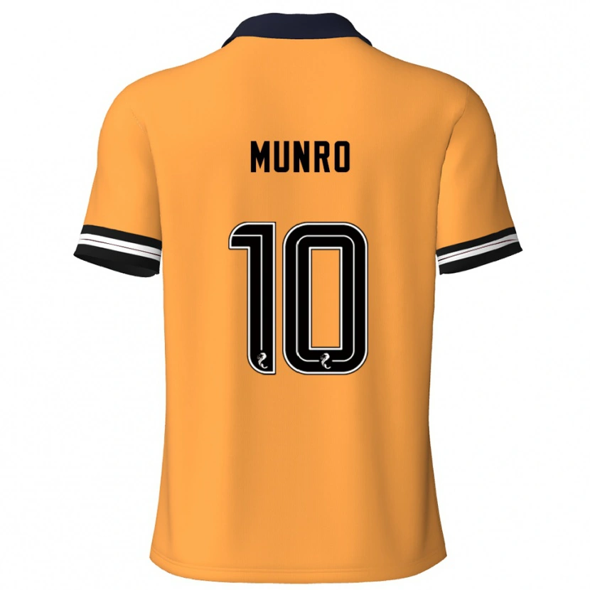 Danxen Pánské Vhairi Munro #10 Žlutá Černá Domů Hráčské Dresy 2025/26 Dres