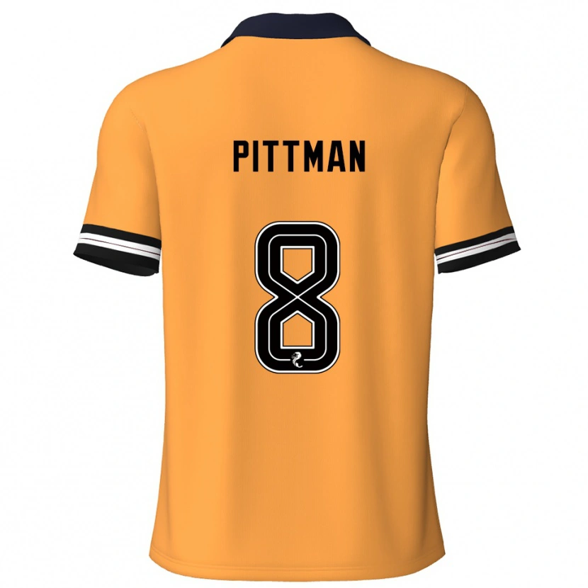 Danxen Pánské Scott Pittman #8 Žlutá Černá Domů Hráčské Dresy 2025/26 Dres