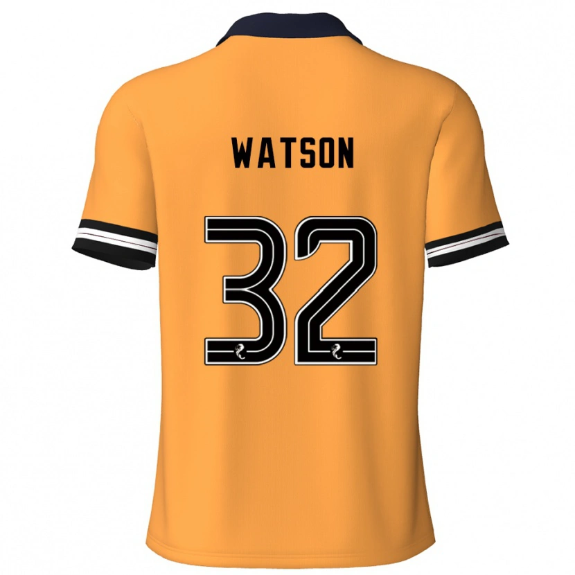 Danxen Pánské Ashley Watson #32 Žlutá Černá Domů Hráčské Dresy 2025/26 Dres