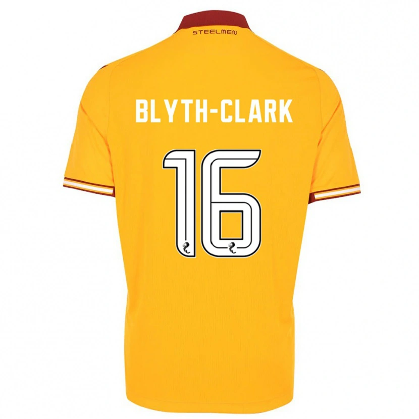 Danxen Pánské Mason Blyth-Clark #16 Žlutá Vínová Domů Hráčské Dresy 2025/26 Dres