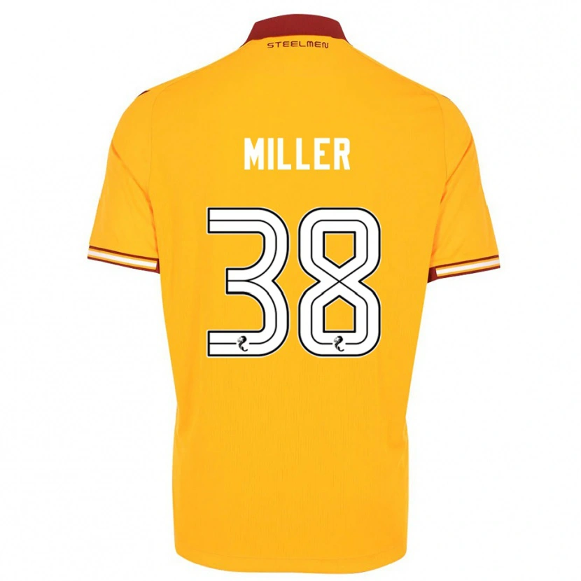 Danxen Pánské Lennon Miller #38 Žlutá Vínová Domů Hráčské Dresy 2025/26 Dres