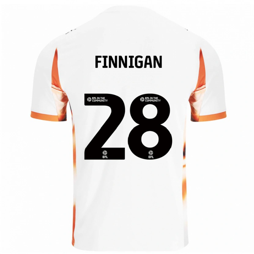 Danxen Pánské Ryan Finnigan #28 Bílá Oranžová Černá Daleko Hráčské Dresy 2025/26 Dres
