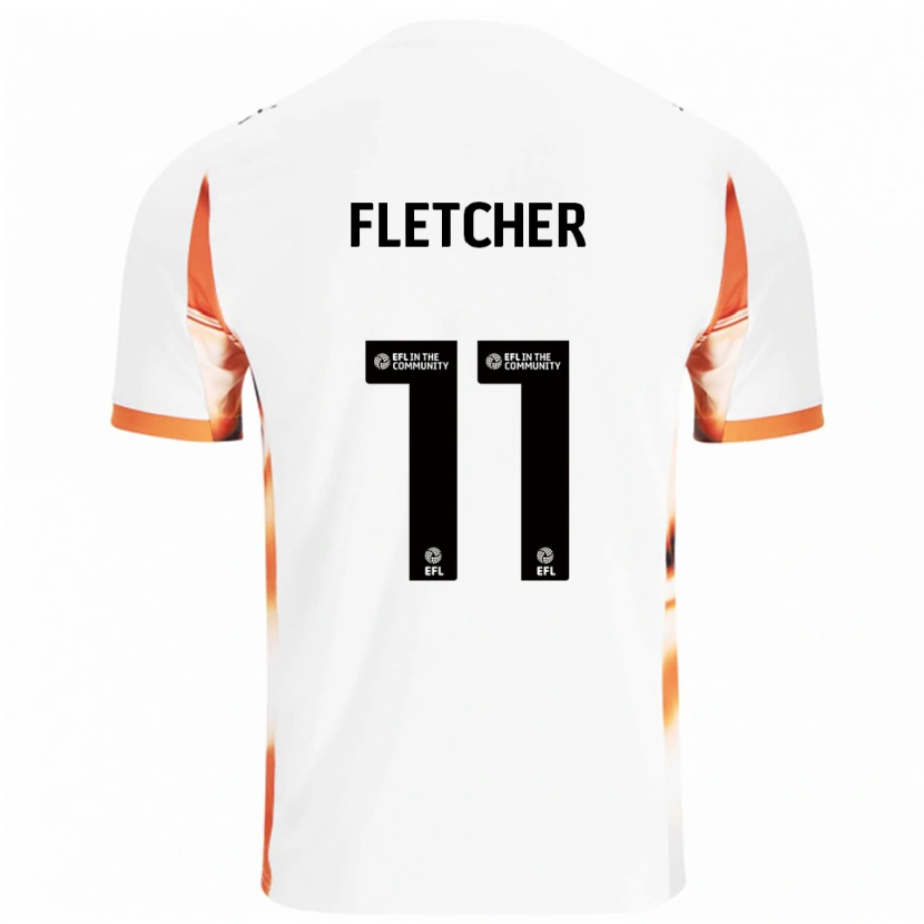 Danxen Pánské Ashley Fletcher #11 Bílá Oranžová Černá Daleko Hráčské Dresy 2025/26 Dres