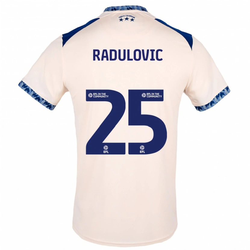 Danxen Pánské Bojan Radulović #25 Špinavě Bílá Námořnická Daleko Hráčské Dresy 2025/26 Dres