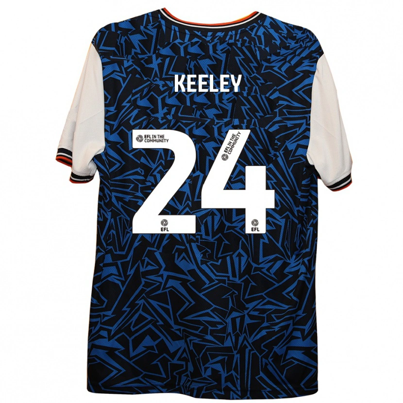 Danxen Pánské Josh Keeley #24 Modrá Černá Bílá Daleko Hráčské Dresy 2025/26 Dres