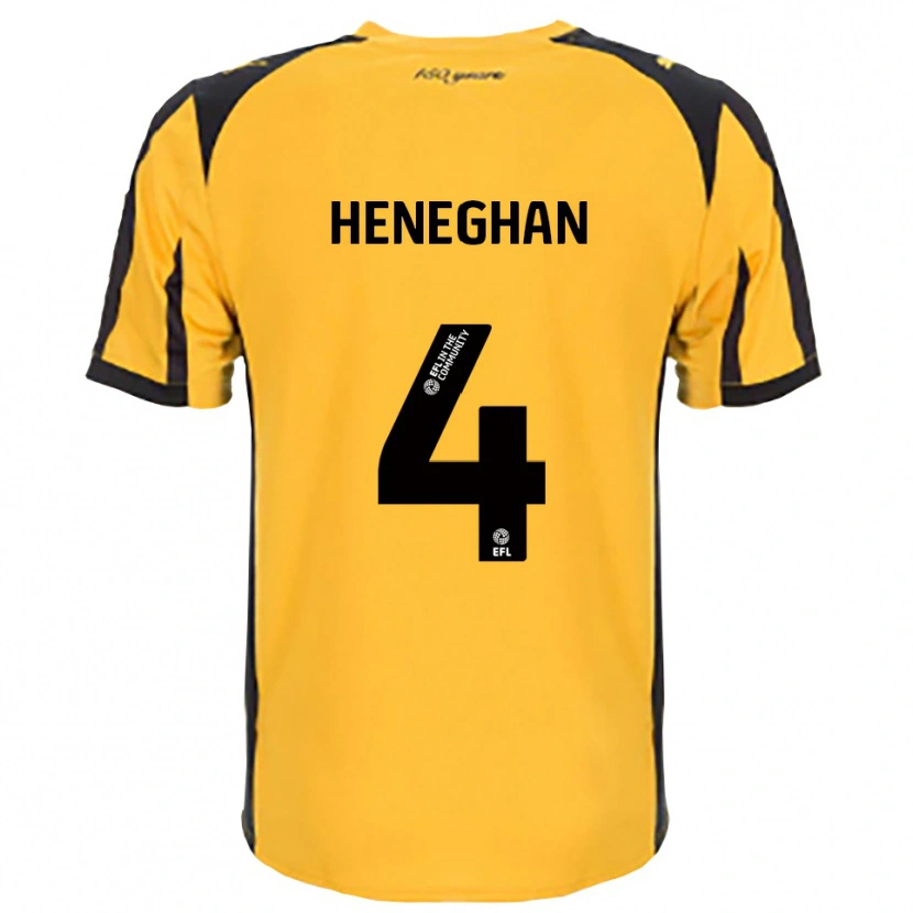 Danxen Pánské Ben Heneghan #4 Oranžová Černá Daleko Hráčské Dresy 2025/26 Dres