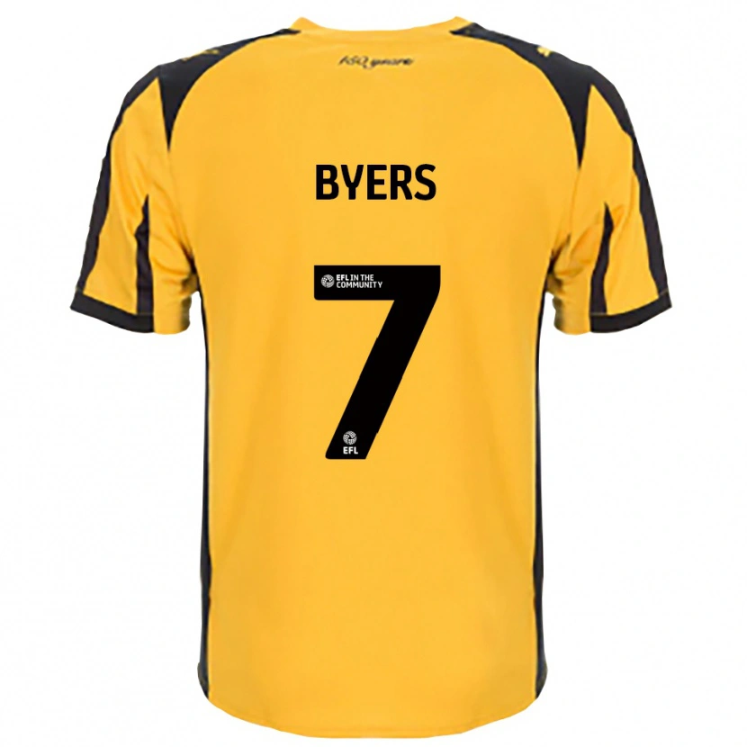 Danxen Pánské George Byers #7 Oranžová Černá Daleko Hráčské Dresy 2025/26 Dres