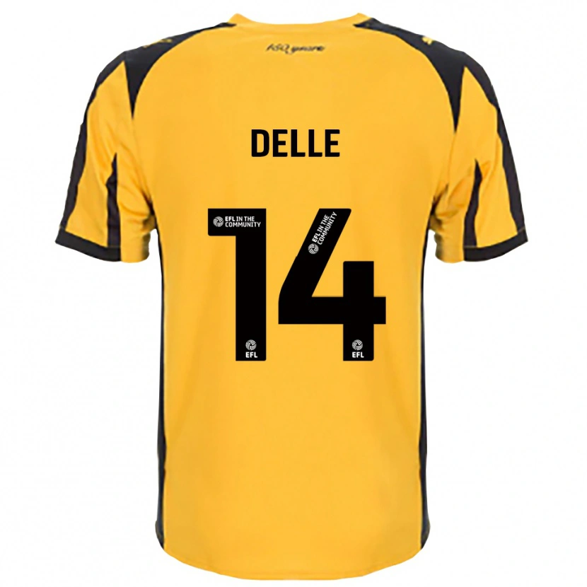 Danxen Pánské Mani Delle #14 Oranžová Černá Daleko Hráčské Dresy 2025/26 Dres