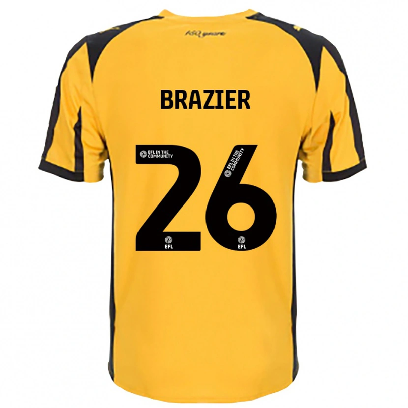 Danxen Pánské Liam Brazier #26 Oranžová Černá Daleko Hráčské Dresy 2025/26 Dres