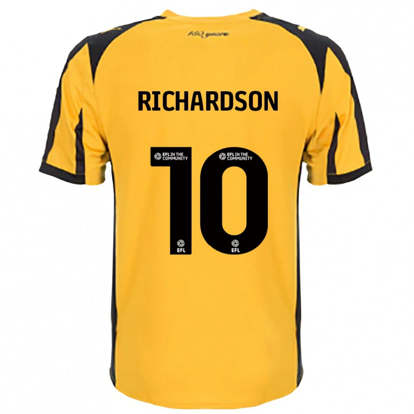 Danxen Pánské Kelsey Richardson #10 Oranžová Černá Daleko Hráčské Dresy 2025/26 Dres